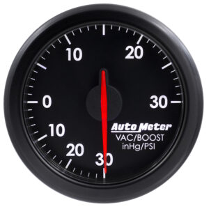 AUTOMETER 2-1/16" Boost/Vac, 30 In Hg/30 PSI, Airdrive, Black