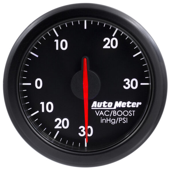 AUTOMETER 2-1/16" Boost/Vac, 30 In Hg/30 PSI, Airdrive, Black