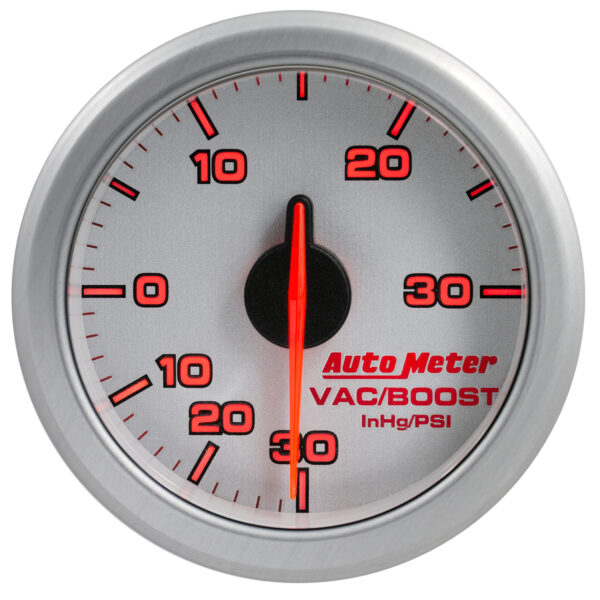 AUTOMETER 2-1/16" Boost/Vac, 30 In Hg/30 PSI, Airdrive, Silver - Image 3