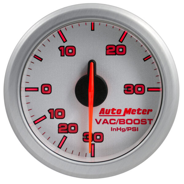 AUTOMETER 2-1/16" Boost/Vac, 30 In Hg/30 PSI, Airdrive, Silver - Image 2