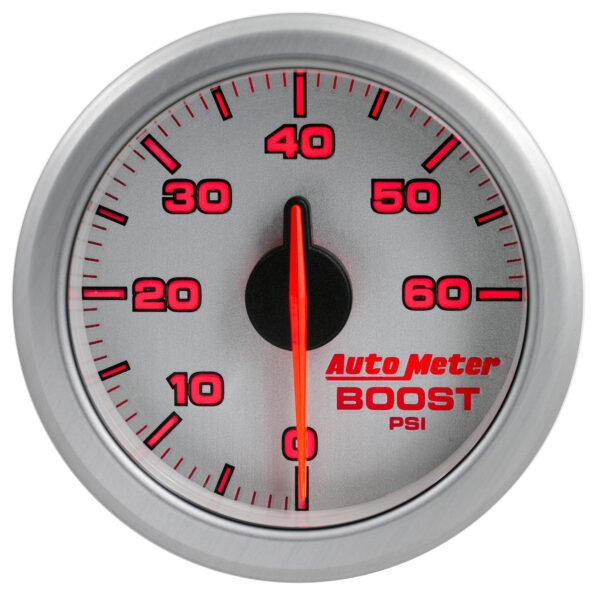 AUTOMETER 2-1/16" Boost, 0-60 PSI, Airdrive, Silver - Image 2