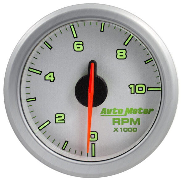 AUTOMETER 2-1/16" Tach, 0-10,000 RPM, Airdrive, Silver - Image 4