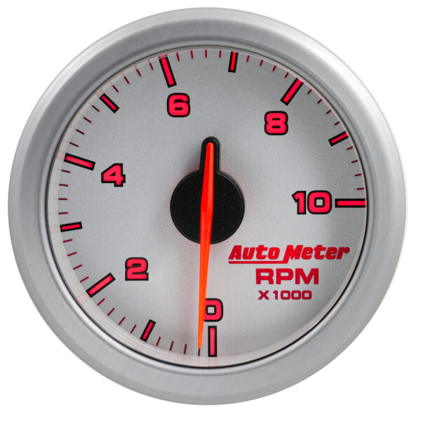 AUTOMETER 2-1/16" Tach, 0-10,000 RPM, Airdrive, Silver - Image 2