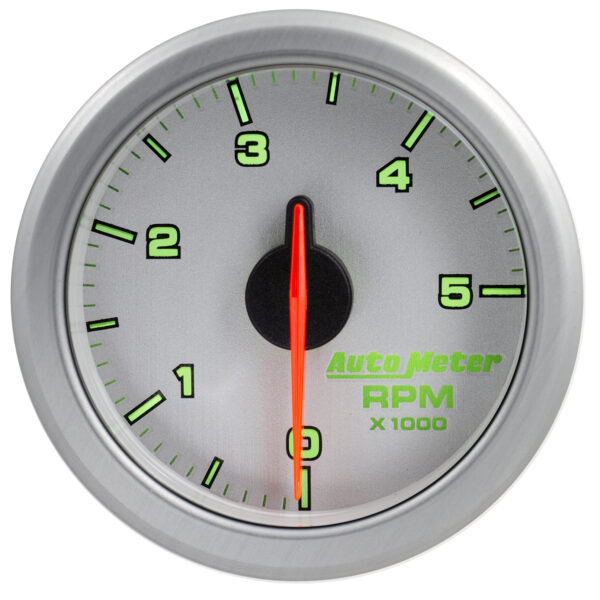 AUTOMETER 2-1/16" Tach, 0-5,000 RPM, Airdrive, Silver - Image 4