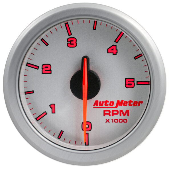 AUTOMETER 2-1/16" Tach, 0-5,000 RPM, Airdrive, Silver - Image 2
