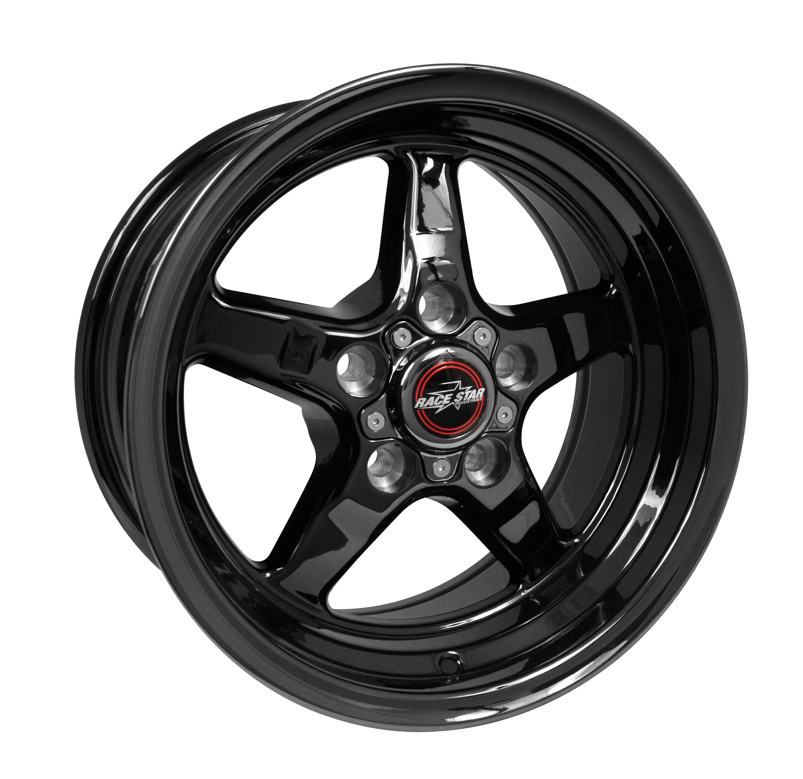 RACE STAR 92 Drag Star Gloss Black Alloy Wheel Bracket Racer 15x8 5x4.75BC 4.50BS GM