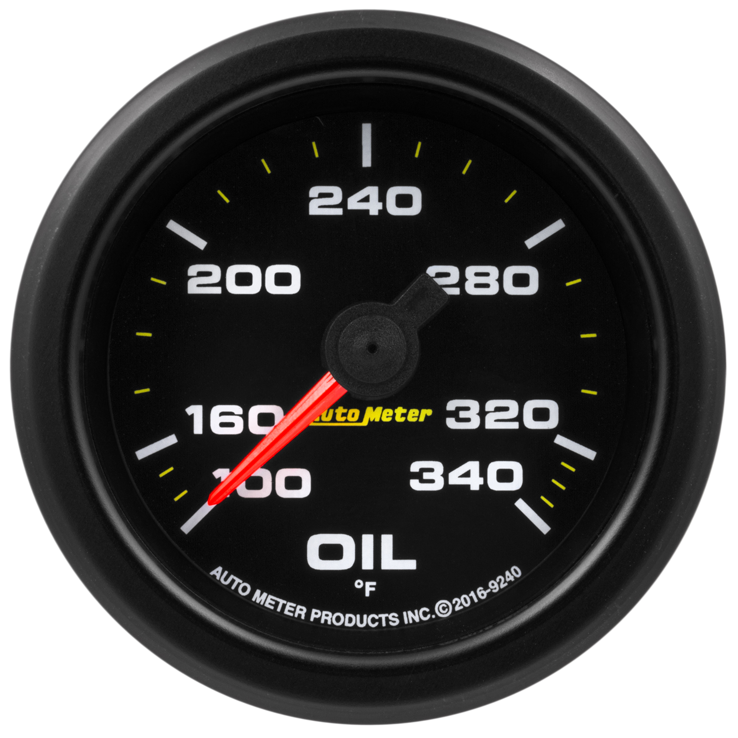 AUTOMETER Oil Temperature Gauge 2 1/16", 340°f, Stepper Motor W/Peak & Wrn, Extreme Environment