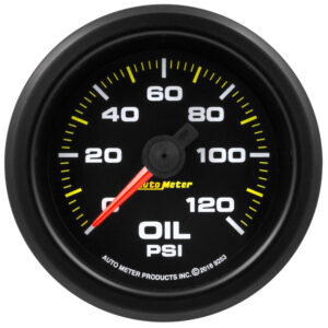 AUTOMETER Oil Pressure Gauge 2 1/16", 120PSI, Stepper Motor W/Warn, Extreme Environment
