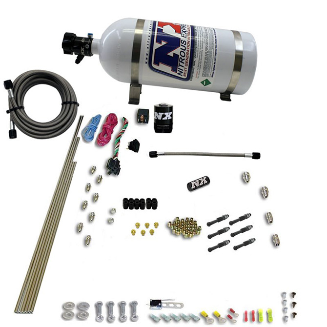 NITROUS EXPRESS 6-Cyl Dry Direct Port Nitrous System, 10lb Bottle