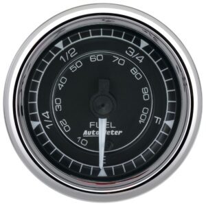 AUTOMETER Gauge, Fuel Level, 2 1/16", 0-280Ω Programmable, Chrono Chrome