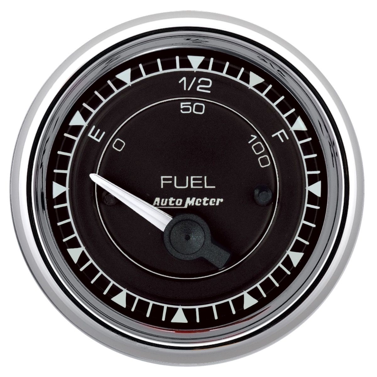 AUTOMETER Gauge, Fuel Level, 2 1/16", 0Ωe To 90Ωf, Elec,  Chrono Chrome
