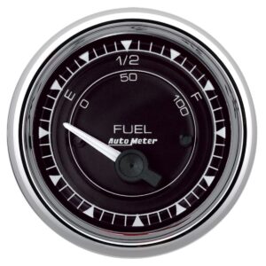 AUTOMETER Gauge, Fuel Level, 2 1/16", 240Ωe To 33Ωf, Elec,  Chrono Chrome