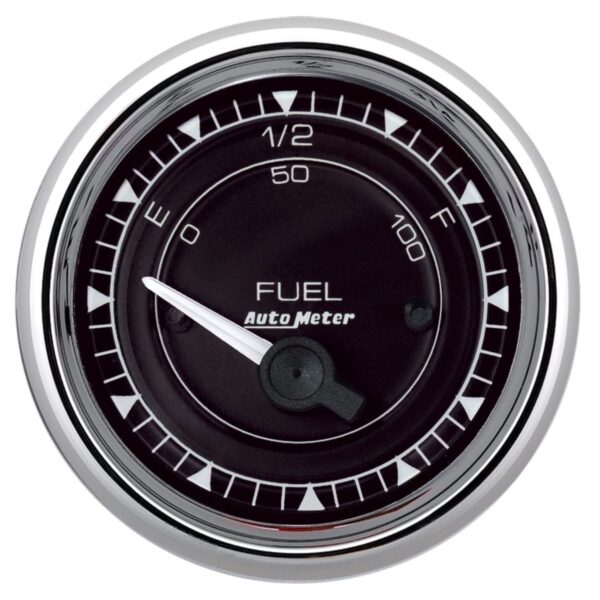 AUTOMETER Gauge, Fuel Level, 2 1/16", 240Ωe To 33Ωf, Elec,  Chrono Chrome