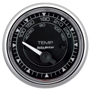 AUTOMETER Gauge, Temp, 2 1/16", 250ºf, Elec,  Chrono Chrome