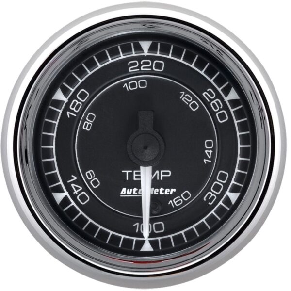 AUTOMETER Gauge, Temp, 2 1/16", 140-380ºf, Digital Stepper Motor, Chrono Chrome
