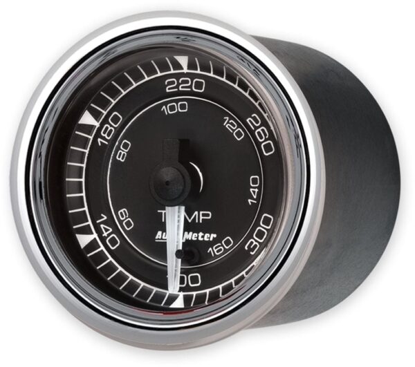 AUTOMETER Gauge, Temp, 2 1/16", 300ºf, Elec,  Chrono Chrome