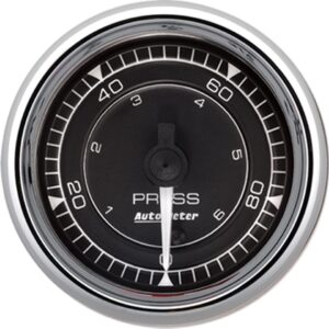 AUTOMETER Gauge, Pressure, 2 1/16", 100PSI, Digital Stepper Motor, Chrono Chrome