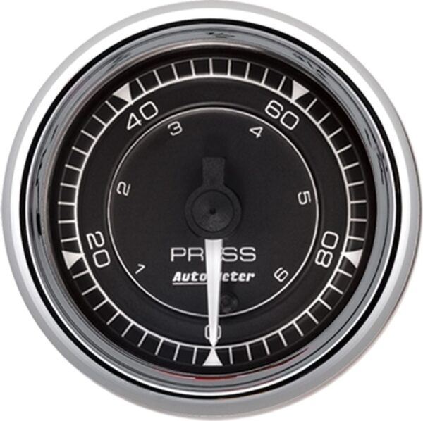 AUTOMETER Gauge, Pressure, 2 1/16", 100PSI, Digital Stepper Motor, Chrono Chrome