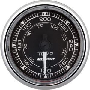 AUTOMETER Gauge, Temp, 2 1/16", 120-280ºf, Digital Stepper Motor, Chrono Chrome