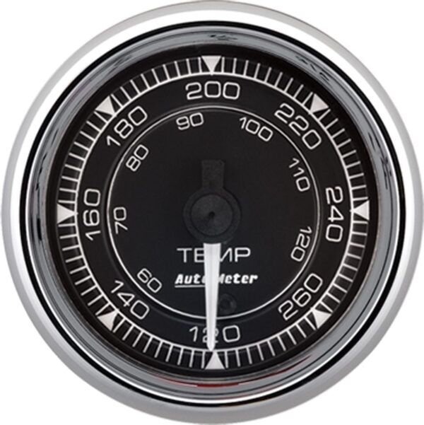 AUTOMETER Gauge, Temp, 2 1/16", 120-280ºf, Digital Stepper Motor, Chrono Chrome