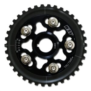 AEM Tru-Time Adjustable Cam Gear. Black. 5-Bolt. Honda D15B7, D16A6 & D16Z6