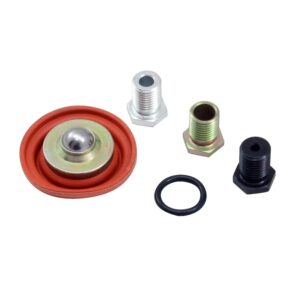 AEM Adjustable Fuel Pressure Regulator Rebuild Kit. Includes: Diaphragm, Single Large .250 Return Orifice & O-Ring