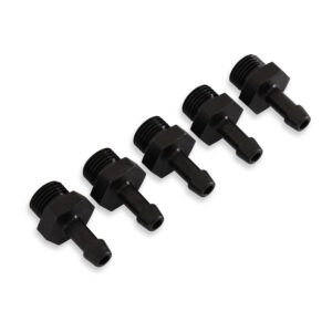 AEM Adjustable Fuel Pressure Regulator Barb Fitting -6 (9/16"-18) to 7mm - 5 PK