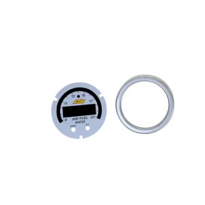 AEM X-Series Wideband UEGO AFR Sensor Controller Gauge Accessory Kit. Includes Silver Bezel & White AFR/Lambda Faceplate