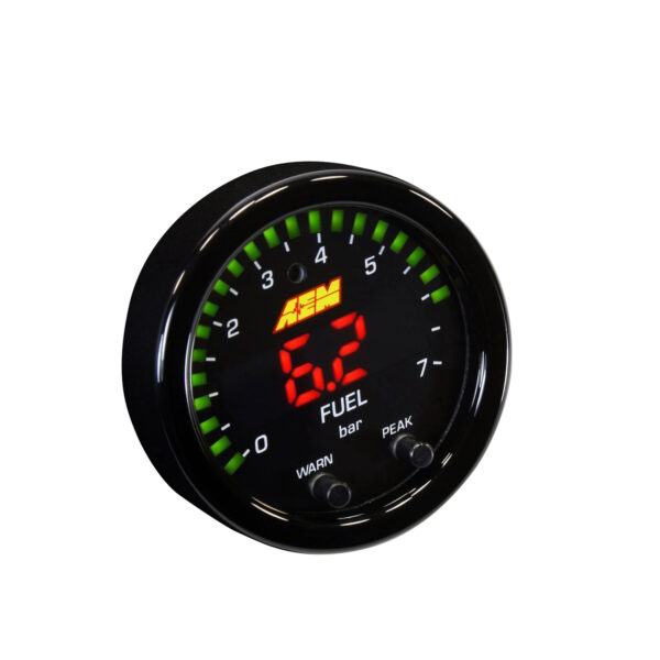 AEM X-Series 2 1/16" Oil Or Fuel Pressure Gauge Kit, 100PSI / 7BAR, Black - Image 4