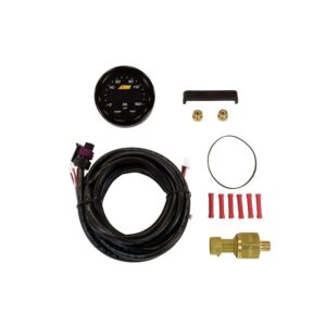 AEM X-Series Oil Pressure Gauge 0~150psi / 0~10bar. Black Bezel & Black Faceplate