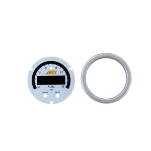 AEM X-Series Pressure Gauge 0~15psi. Black Bezel & Black Boost/Fuel Faceplate