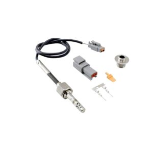 AEM Air Temp Sensor DTM-Style Kit. Includes 1/8" NPT Air Temperature Sensor with High Performance DTM-Style Connector, Aluminum Bung, Connector & Pins