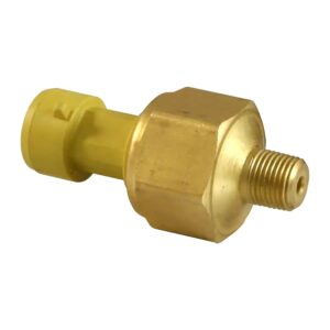 AEM 100 PSIg Brass Sensor Kit. Brass Sensor Body. 1/8" NPT Male Thread. Includes: 100 PSIg Brass Sensor, Connector & Pins
