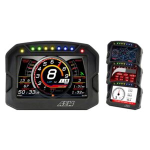 AEM Digital Dash Display, CD-5 non-logging, non-GPS racing dash, CAN input only, 5-inch diagonal screen, carbon fiber enclosure, wiring harness included