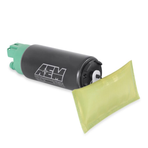 AEM 400LPH E85-Compatible Hi-Flow In-Tank Fuel Pump, Double Barb - Image 2