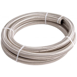 Aeroflow SS Braided Hose -10AN 1 Metre Silver SS 14.2mm ID 20.8mm OD
