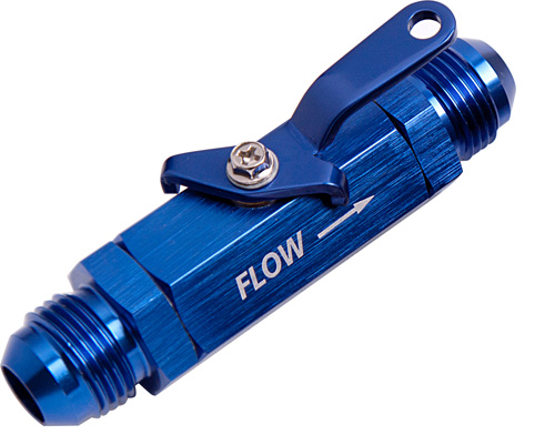 AEROFLOW SHUT OFF VALVE -16AN BLUE- BILLET BODY WITH -16ORB PORTS