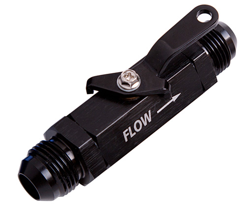 Aeroflow Shut Off Valve -16AN Black Billet Body With -16ORB Ports