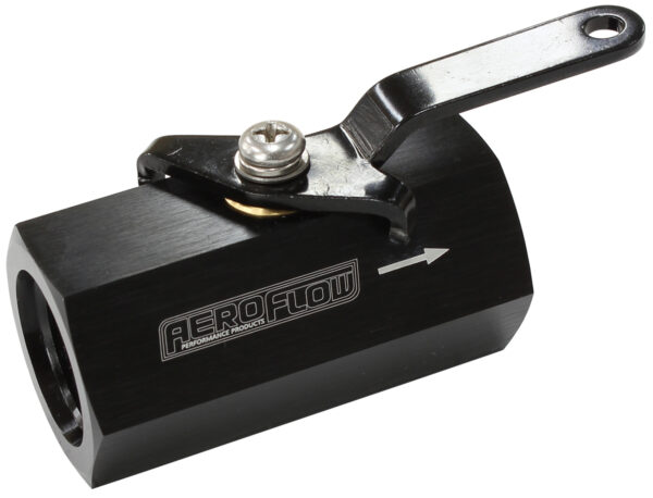AEROFLOW SHUT OFF VALVE -10ORB BLACK FEMALE -10ORB PORTS