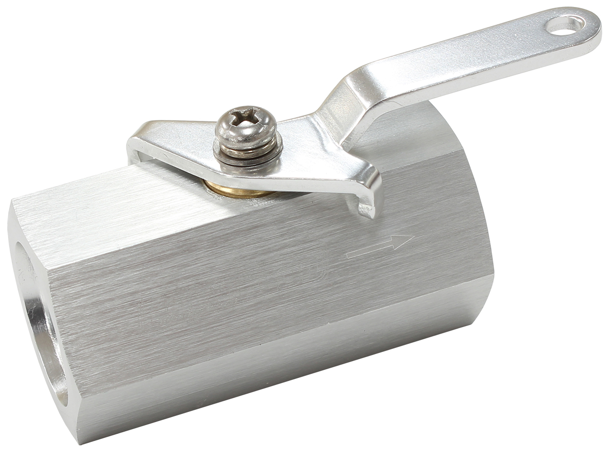 AEROFLOW SHUT OFF VALVE -10ORB Silver FEMALE -10ORB PORTS
