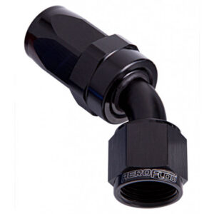 Aeroflow -6AN Taper Series 45 Degree Hose End Black