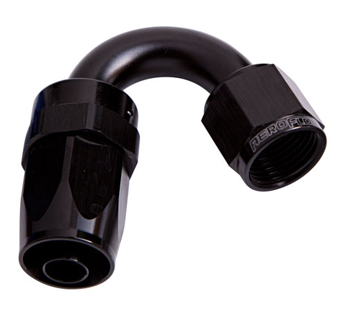 Aeroflow -8AN Taper Series 150 Degree Hose End Black