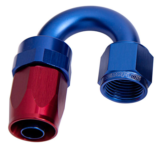 Aeroflow -16AN Taper Series 180 Degree Hose End Blue