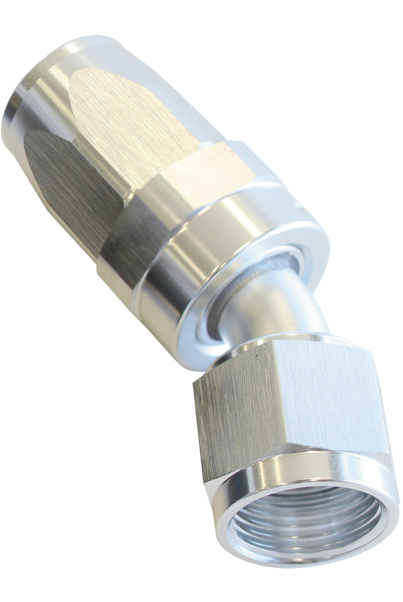 Aeroflow -10AN Taper Series 30 Degree Hose End Silver