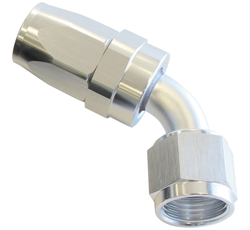 Aeroflow -12AN Taper Series 60 Degree Hose End Silver