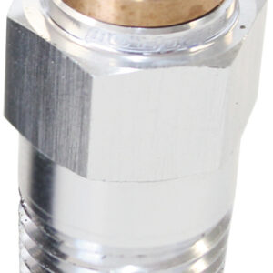 AEROFLOW 1/8" NPT STRAIGHT TO 3/16" 120SERIES NYLON SILVER FITTING