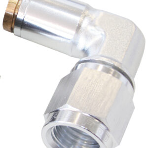 AEROFLOW -4AN FEMALE 90 DEGREE TO 1/4" 120 SERIES SILVER NYLON FITTIN