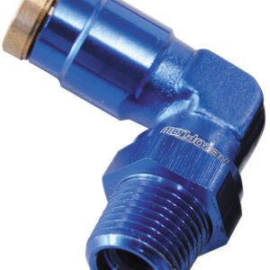 AEROFLOW 1/4" NPT 90 DEGREE TO 1/4" 120SERIES NYLON BLUE FITTING