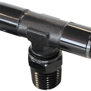 AEROFLOW 1/8" NPT TEE TO 2 X 3/16" 120 SERIES NYLON BLACK FITTING