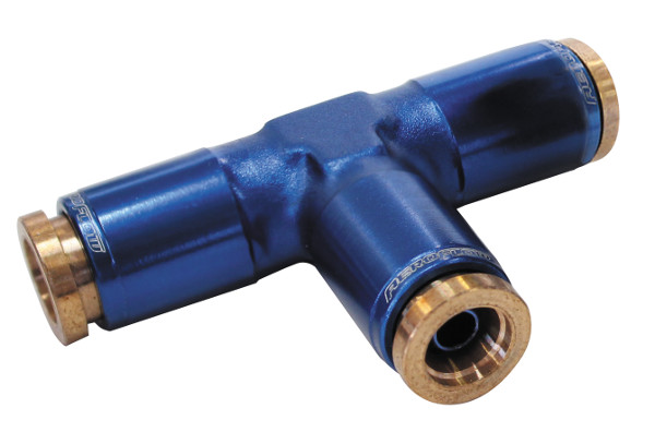 AEROFLOW 3/16" TEE 120 SERIES NYLON BLUE FITTING